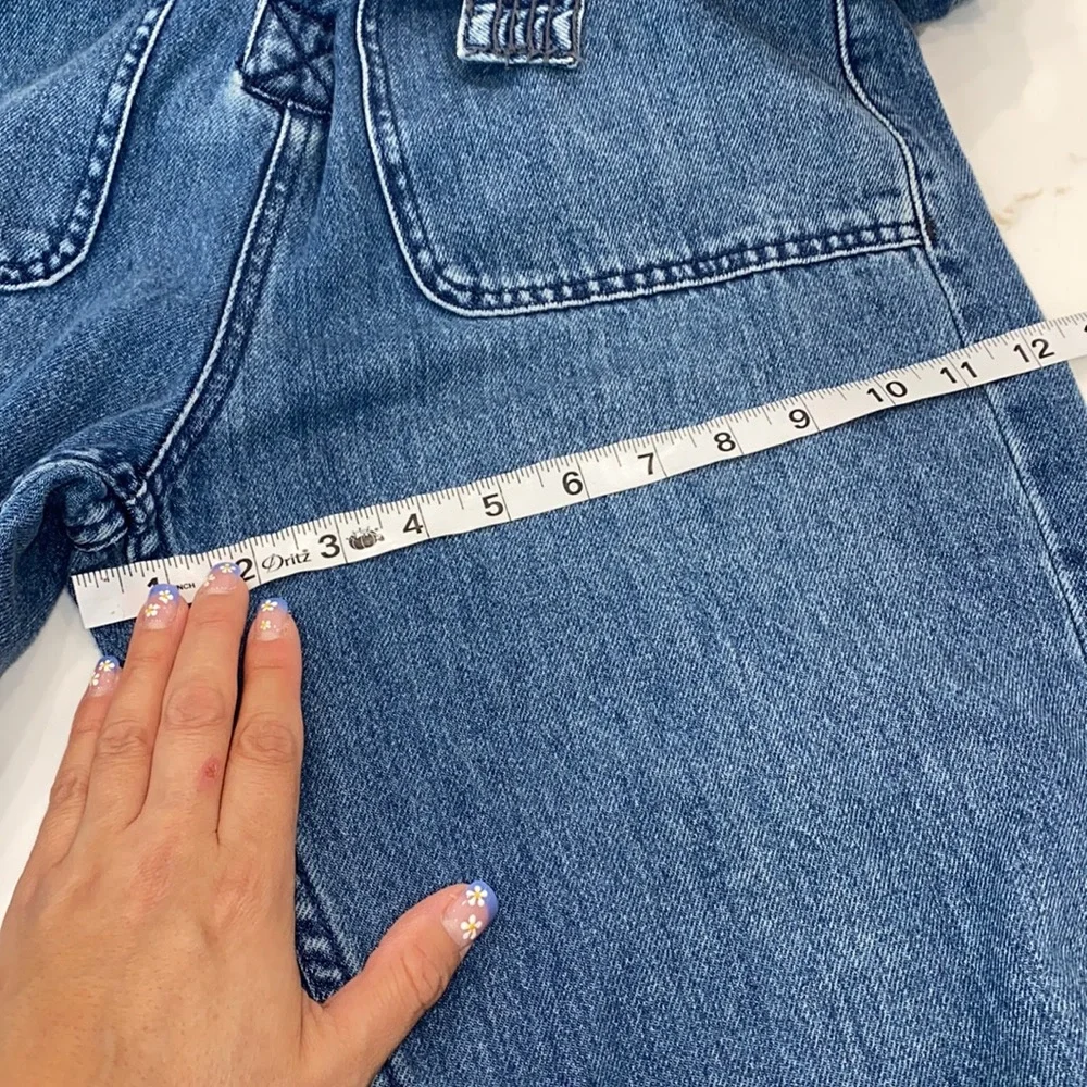 Free People Blue Denim Jumpsuit with Collared Neckline - Picture 3 of 6